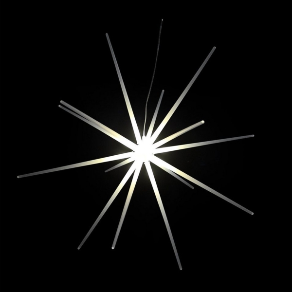 Mojawo Stern 3D LED zum Hängen, Kunststoff weiß, DIA 51cm