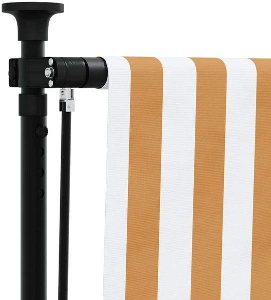 vidaXL Außenrollo Orange und Weiß 120x270 cm Stoff und Stahl 368769 Bild 7
