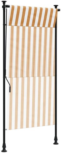 vidaXL Außenrollo Orange und Weiß 120x270 cm Stoff und Stahl 368769 Bild 6