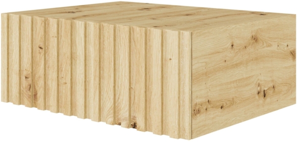 Selsey ‘Telire’’ hängender Nachttisch mit Schublade und Lamellenfront, 50 cm – Eiche Artisan