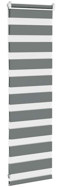 vidaXL Doppelrollo Dunkelgrau 45x100 cm Stoffbreite 40,9 cm Polyester 4014094 Bild 4