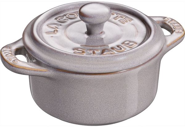 Staub Staub Mini-Cocotte rund 200 ml antikgrau 405119980