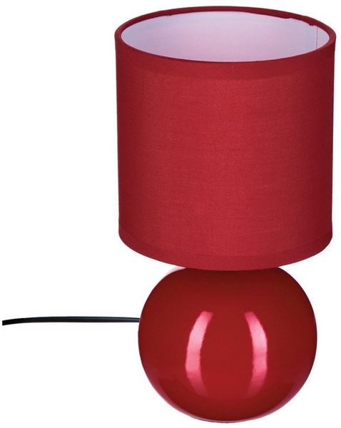 ATMOSPHERA Lampe Keramik grau H25, hellgrau, D. 13 x H. 25 cm - Atmosphera