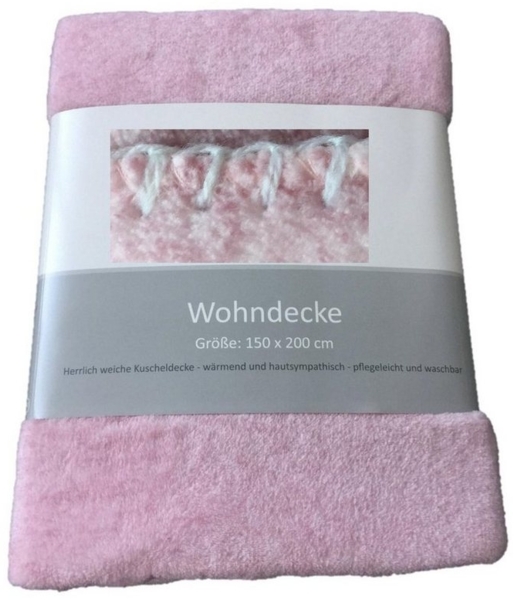 Kuscheldecke Wohndecke 150 x 200 cm Rosa