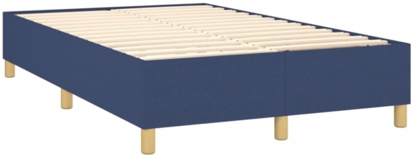 vidaXL Boxspringbett mit Matratze & LED Blau 120x200 cm Stoff, Härtegrad: H2 [3135347] Bild 3
