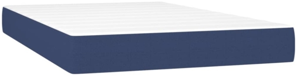 vidaXL Boxspringbett mit Matratze & LED Blau 120x200 cm Stoff, Härtegrad: H2 [3135347] Bild 5