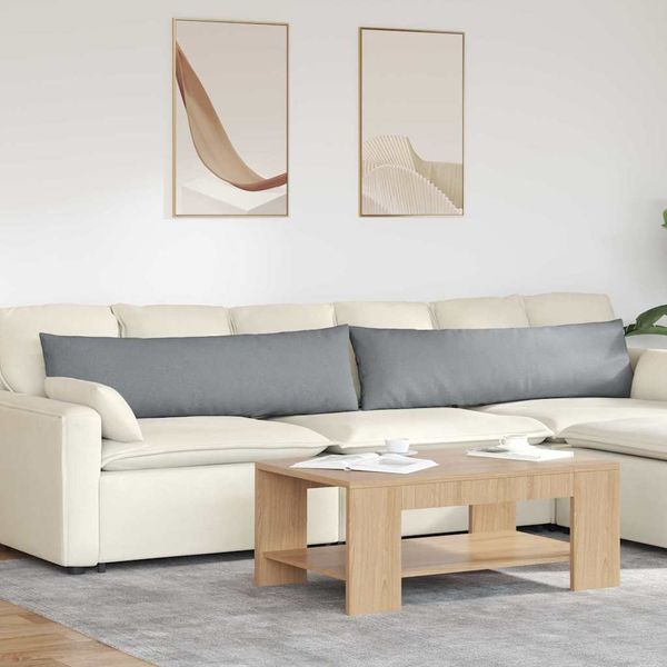 vidaXL Sofakissen 2 pcs Hellgrau 145 x 40 cm Stoff 42013825