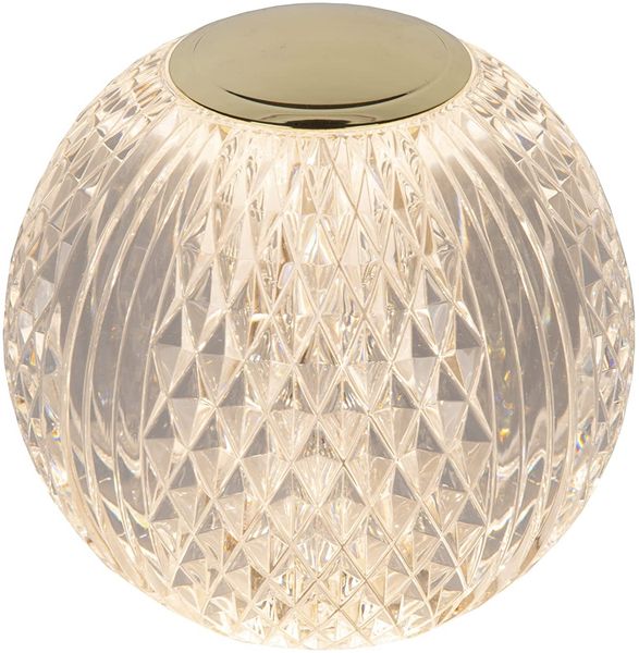 LUCIDE CINTRA - wiederaufladbare Tischlampe - Akku/Batterie - Ø 11 cm - LED 3 StepDim - 1x2W 3000K - Transparent