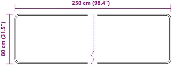 vidaXL Teppichläufer MARSA Sand 80 x 250 cm Polyester und PVC 42023113 Bild 7