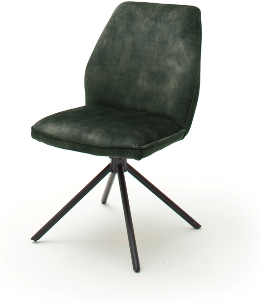2er Set Stuhl Ottawa - Veloursoptik Olive