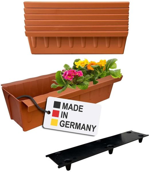BURI Euro-Paletten Blumenkästen-Einsätze inkl. Bewässerungsmatte | 37,3cm | Pflanzkasten für Europalette Palette | Balkonkasten | Blumentopf | aus stabilen Kunststoff | Made in Germany