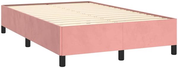 vidaXL Boxspringbett mit Matratze & LED Rosa 120x190 cm Samt 3270334 Bild 6