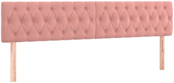 vidaXL Boxspringbett mit Matratze & LED Rosa 120x190 cm Samt 3270334 Bild 9