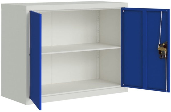 vidaXL Aktenschrank Hellgrau und Blau 90x40x70 cm Stahl 339726 Bild 3