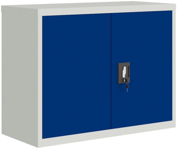 vidaXL Aktenschrank Hellgrau und Blau 90x40x70 cm Stahl 339726 Bild 1