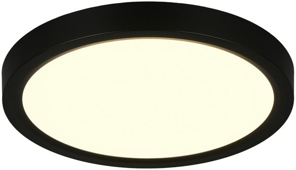 Deckenleuchte DRACO Schwarz ultraflach LED dimmbar & Lichtfarbe einstellbar 23cm Bild 2