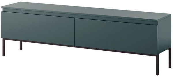 Selsey BEMMI - TV-Lowboard, Dunkelgrün mit Metallbeinen, 150 cm