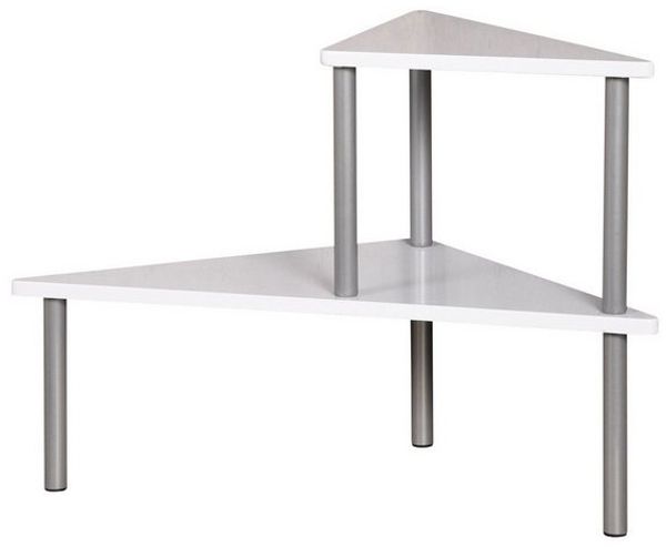 Kesper 2-etagiges Küchenregal Küchen-Eckregal, Metall, 53 x 38 x 38 cm Weiß Bild 3