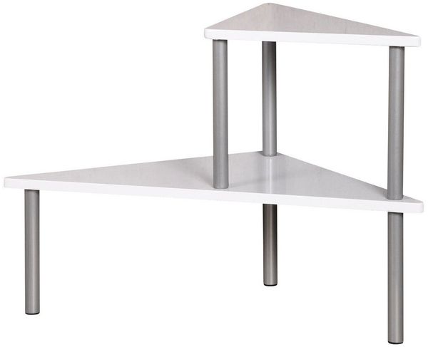 Kesper 2-etagiges Küchenregal Küchen-Eckregal, Metall, 53 x 38 x 38 cm Weiß Bild 4