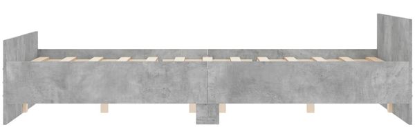 vidaXL Bettgestell mit Kopf- und Fußteil Betongrau, 120x200 cm Bild 5