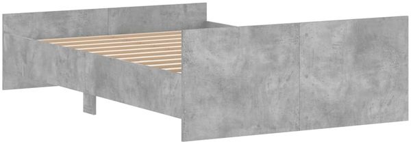 vidaXL Bettgestell mit Kopf- und Fußteil Betongrau, 120x200 cm Bild 7