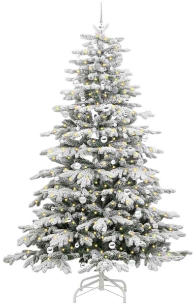 vidaXL Künstlicher klappbarer Weihnachtsbaum Weiß 240 cm PE und PVC 3395663 Bild 2