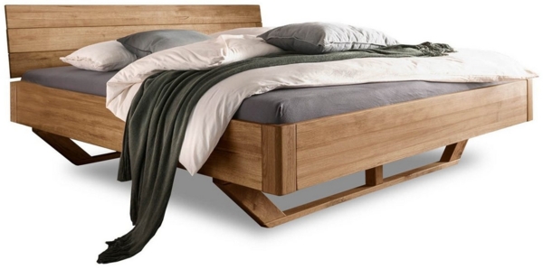 Doppelbett 'Mona' 180x200cm Wildeiche geölt