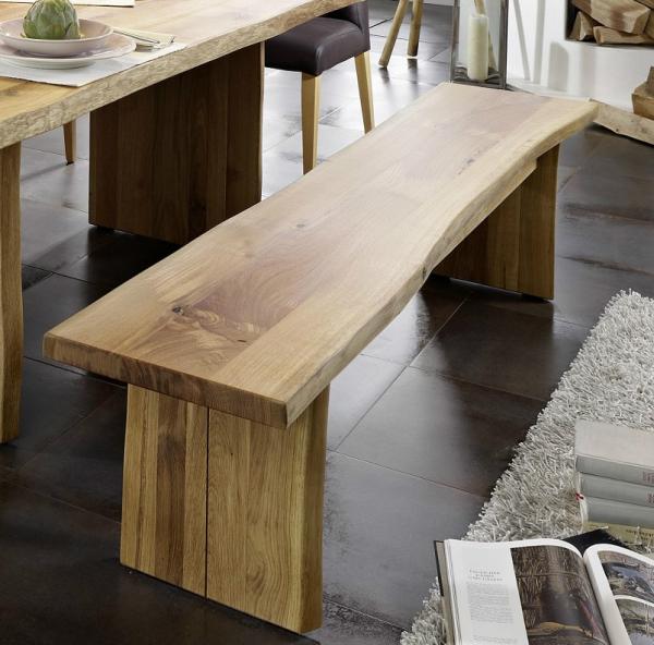 Esszimmerbank 260cm "Amber" Wildeiche massiv