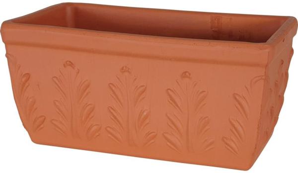 Terrakotta Blumentopf 31x16x14cm Kübel Boxen Garten Pflanzen Schale Kräutergefäß