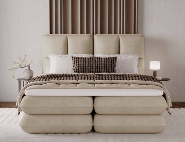 Boxspringbett Tonila von Eltap Aura Mikrofaser | Bettkasten | Topper