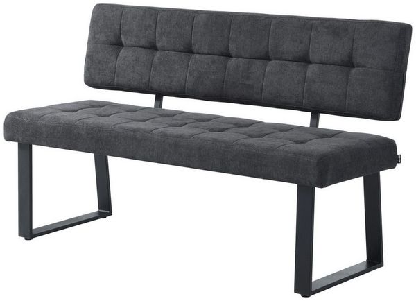 B&D home Essbank SIGFRID (1-St), gepolstert, Metallgestell, mit/ohne Rückenlehne, in 100/120/140/160cm