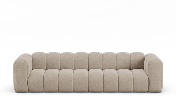 Micadoni Modulares Sofa Lupine 4-Sitzer Chenille Eden Dunkelbeige