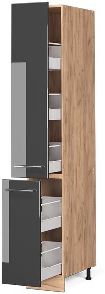 Apothekerschrank Fame-Line Anthrazit Hochglanz 30 cm Vicco Bild 4