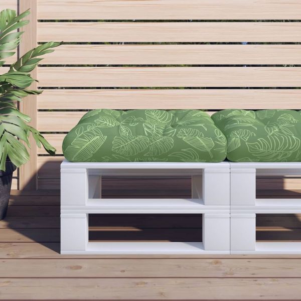 vidaXL Palettenkissen Blattmuster 58x58x10 cm Oxford-Gewebe 360919