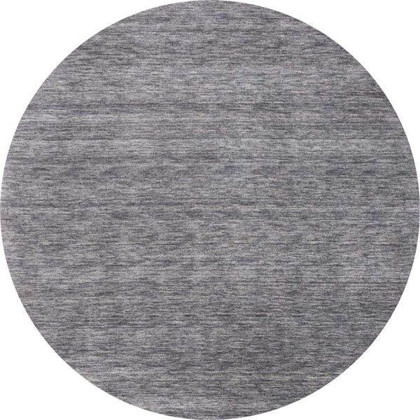 Gabbeh Teppich - Softy - Uni 150 x 150 cm - grau - rund