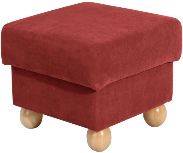 Hocker Kasha Bezug Veloursstoff Buche natur / terracotta 22271