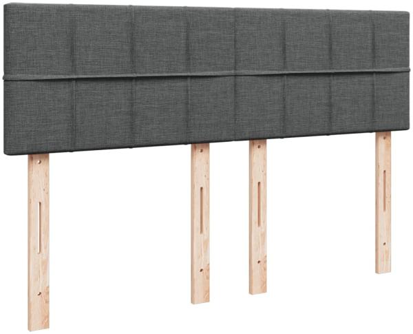 vidaXL Boxspringbett mit Matratze Dunkelgrau 160x200 cm Stoff 3288240 Bild 6