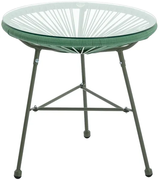 Vente-unique - ALIOS Gartensitzgruppe HarzGlas GrünGrün - B 50 cm x H 50 cm x L 50 cm