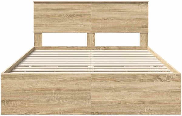 vidaXL Bettrahmen Sonoma-Eiche 140 x 200 cm Ingenieurs Holz 3407986 Bild 8