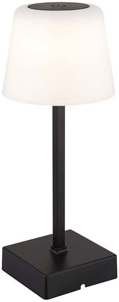 LED Tischleuchte, schwarz, Touchdimmer, Akku, H 25,5 cm