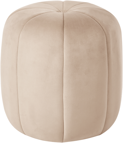 Pouf SELBY Samtstoff Beige