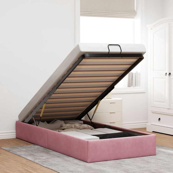 vidaXL Ottoman-Bett ohne Matratze Rosa 80x200 cm Samt 3310930