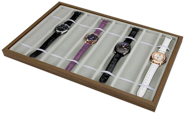 mixed24 Uhrenbox Uhrenablage für 8 Armbanduhren Uhren Uhrenaufbewahrung, Uhrenpräsentation
