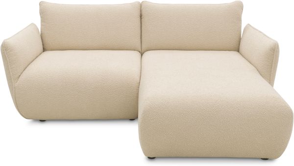 DOMO. collection Ecksofa 800 022, kleines Modulsofa in L-Form mit Taschenfederkern und attraktiver Biese-Naht, Sofa, Polsterecke, Eckcouch 194 x 168 x 79 cm (BxTxH), beige