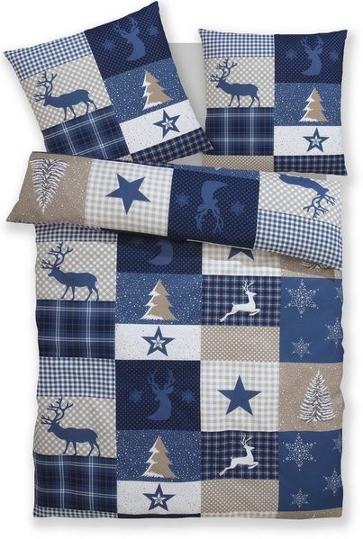 OTTO home Bettwäsche Nicholas, Microfaser, 2 teilig, Weihnachtsbettwäsche, Winter, in 3 Qualitäten verfügbar