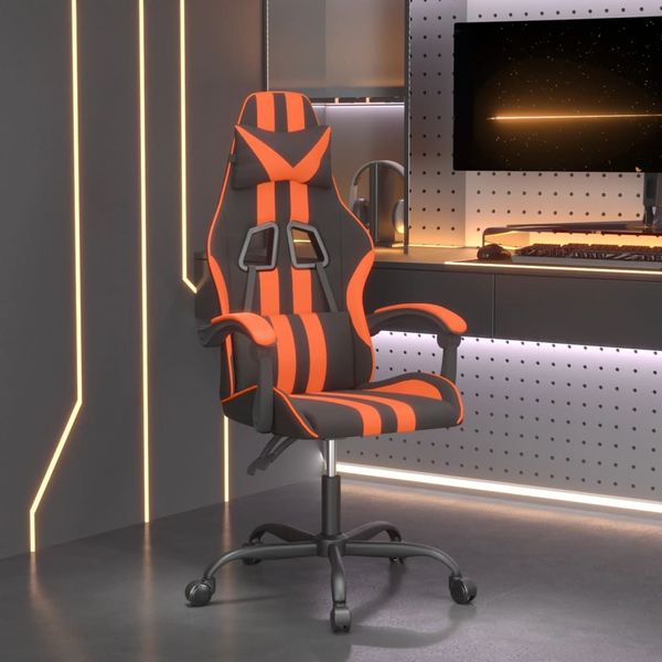 vidaXL Gaming-Stuhl Schwarz und Orange Kunstleder [3143824]