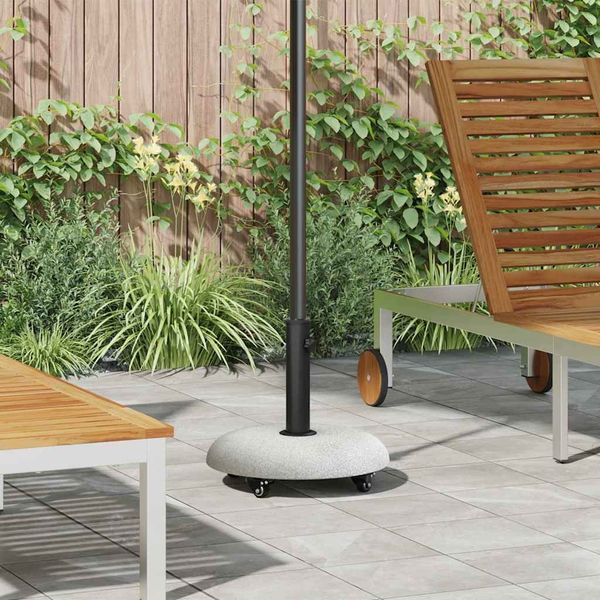 vidaXL Sonnenschirmständer 21kg Hellgrau Beton Rund 42007324