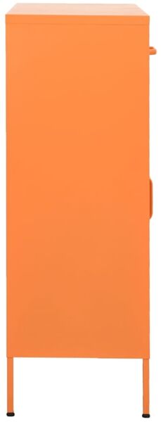 Sideboard KEVI Metall Orange 80x35x101,5 cm Stahl | Flurschrank Metallschrank Lagerschrank Beistellschrank Wohnzimmer Bild 5