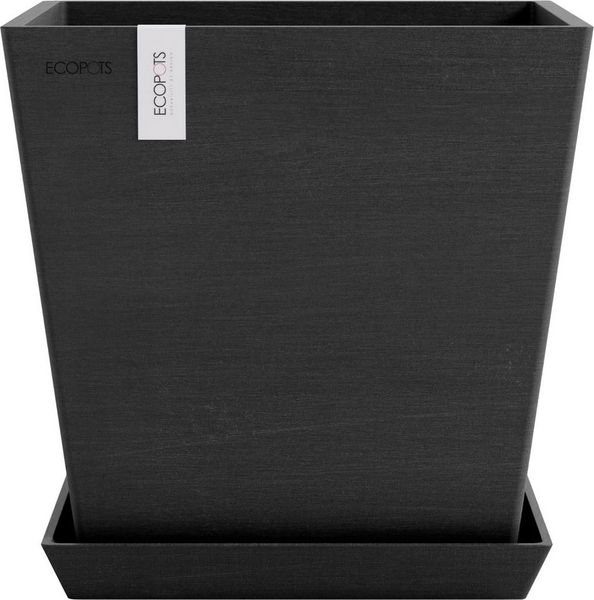 Ecopots Pflanztopf Rotterdam 25 x 25 x 24,5 cm dunkelgrau