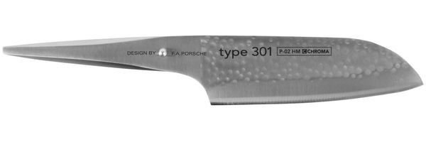 P-02 HM CHROMA type 301 Santoku mit Hammerschlag
